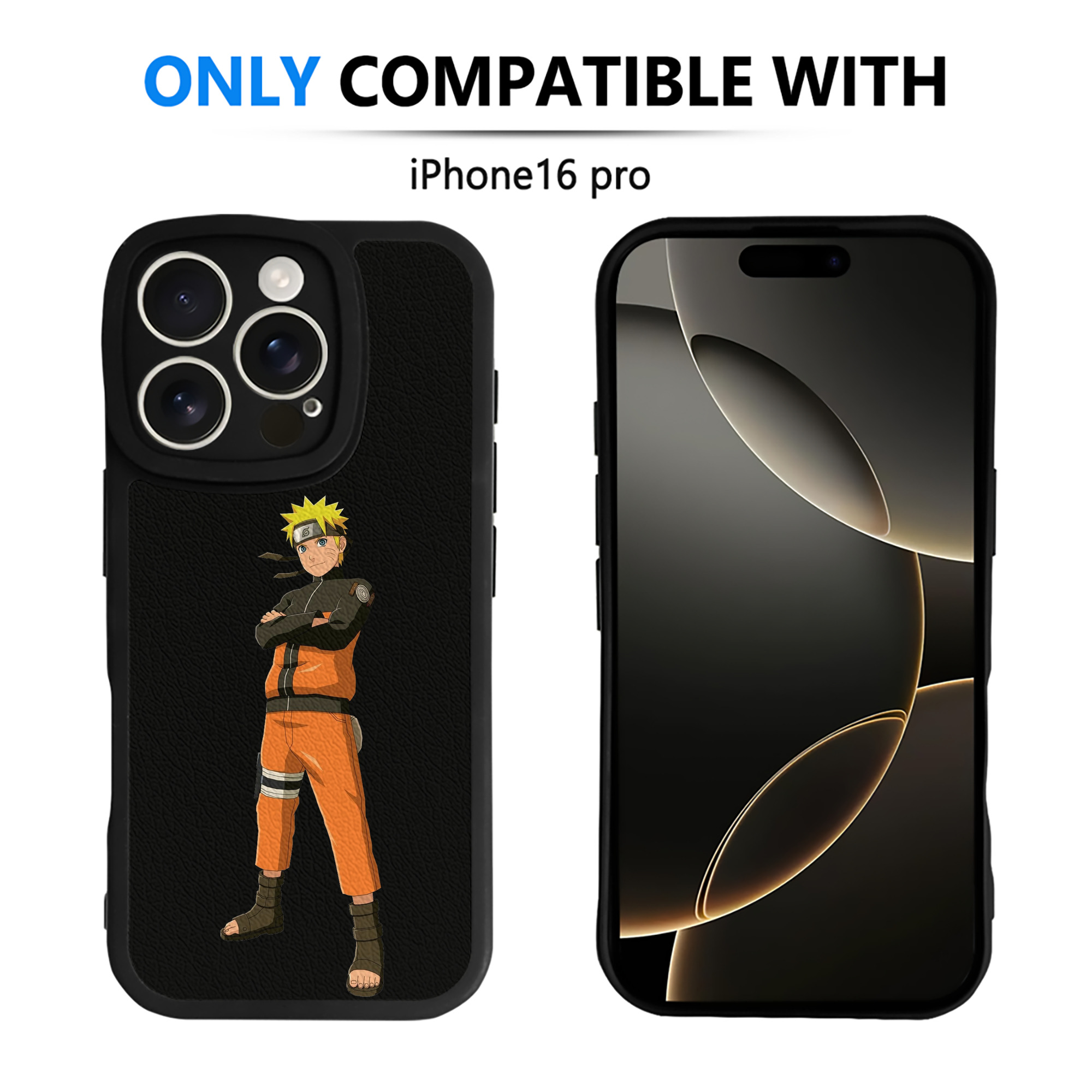 （画像用） NARUTO -ナルト- うずまき ナルト Uzumaki Naruto 【iPhone 16シリーズ対応】シリコンスマホケース（レザー調） 材質：シリコン